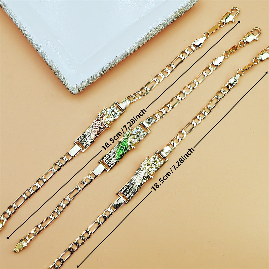 Wholesale Two color bracelet religious bracelet